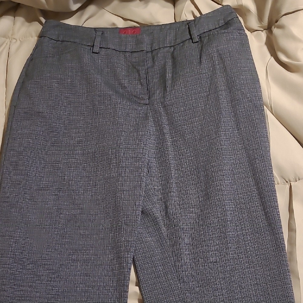 Gray Textured Dress Pants